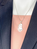 Silver Face Necklace, 7385