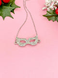 Silver Masquerade Mask Necklace, 7388