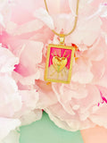 Gold Heart Pendant Necklace, 7400