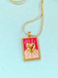 Gold Heart Pendant Necklace, 7400