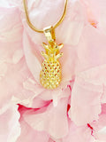 Gold Pineapple Pendant Necklace, 7405