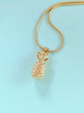 Gold Pineapple Pendant Necklace, 7405