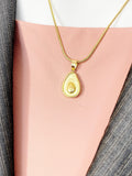 Gold Avocado Pendant Necklace, 7407