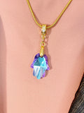 Gold Hamsa Hand Pendant Necklace, 7409