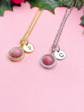 Rhodochrosite Necklace, Natural Rhodochrosite Gemstone Jewelry, N7410