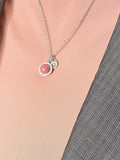 Silver Rhodochrosite Necklace, Natural Rhodochrosite Gemstone Jewelry, SN7410
