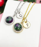 Ruby in Zoisite Necklace, Natural Ruby in Zoisite Gemstone Jewelry, N7412