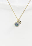 Gold Ruby in Zoisite Necklace, Natural Ruby in Zoisite Gemstone Jewelry, GN7412