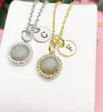 Labradorite Necklace, Natural Labradorite Gemstone Jewelry, N7413