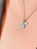Silver Labradorite Necklace, Natural Labradorite Gemstone Jewelry, SN7413
