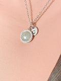 Silver Labradorite Necklace, Natural Labradorite Gemstone Jewelry, SN7413
