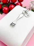 Silver Fork Charm Necklace, N7415