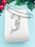 Silver Mermaid Charm Bracelet, B356