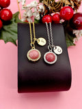 Rhodochrosite Necklace, Natural Rhodochrosite Gemstone Jewelry, N7410