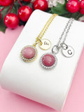 Rhodochrosite Necklace, Natural Rhodochrosite Gemstone Jewelry, N7410