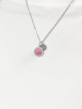 Silver Rhodochrosite Necklace, Natural Rhodochrosite Gemstone Jewelry, SN7410
