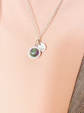Silver Ruby in Zoisite Necklace, Natural Ruby in Zoisite Gemstone Jewelry, SN7412
