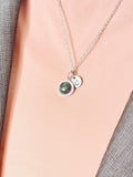 Silver Ruby in Zoisite Necklace, Natural Ruby in Zoisite Gemstone Jewelry, SN7412