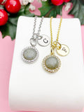 Labradorite Necklace, Natural Labradorite Gemstone Jewelry, N7413