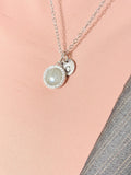 Silver Labradorite Necklace, Natural Labradorite Gemstone Jewelry, SN7413