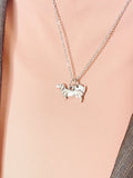 Silver Dachshund Charm Necklace, N7414