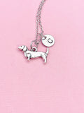 Silver Dachshund Charm Necklace, N7414