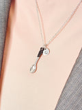 Silver Spoon Charm Necklace, N7416