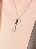 Silver Spoon Charm Necklace, N7416