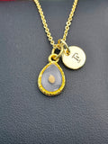 Real Mustard Seed Teardrop Necklace, Hope Courage New Beginnings Jewelry Gift, 7469