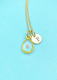 Real Mustard Seed Teardrop Necklace, Hope Courage New Beginnings Jewelry Gift, 7469