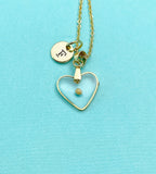 Real Mustard Seed Heart Necklace, Hope Courage New Beginnings Jewelry Gift, Tarnish Resistant, 7468