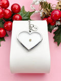Real Mustard Seed heart Pendant Necklace, Personalized Faith Jewelry, Tarnish Resistant Stainless Steel, 7447