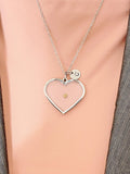 Real Mustard Seed heart Pendant Necklace, Personalized Faith Jewelry, Tarnish Resistant Stainless Steel, 7447