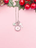 Real Mustard Seed Cross Pendant Necklace, Personalized Faith Jewelry, Tarnish Resistant Stainless Steel, N7446