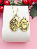 Gold First Holy Communion Necklace, Chalice & Host Pendant, Personalized Initial Charm, Religious Gift for Girls, N7451