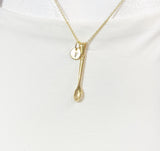 Gold Spoon Necklace, Spoon Pendant, Personalized Food Lovers Bakers Cooks Chef Gift, Cooking Gift, Everyday Wear, N7464