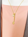 Gold Spoon Necklace, Spoon Pendant, Personalized Food Lovers Bakers Cooks Chef Gift, Cooking Gift, Everyday Wear, N7464
