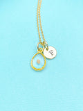 Real Mustard Seed Teardrop Necklace, Hope Courage New Beginnings Jewelry Gift, 7469