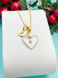 Real Mustard Seed Heart Necklace, Hope Courage New Beginnings Jewelry Gift, Tarnish Resistant, 7468