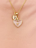 Real Mustard Seed Heart Necklace, Hope Courage New Beginnings Jewelry Gift, Tarnish Resistant, 7468