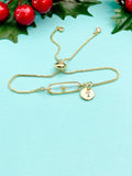 Mustard Seed Bracelet, Clear Resin Oval Pendant Adjustable Bracelet, Personalized Initial Charm, Faith Symbol Jewelry Gift for Her, N7479
