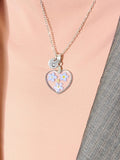 Real Mustard Seed Forget Me Not Necklace, Real Flower Resin Heart Pendant, Personalized Meaningful Jewelry Gift for Her, N7481