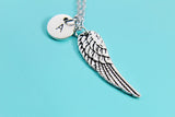 Silver Angel Wing Charm Necklace