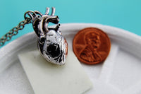 Anatomical Heart Necklace Anatomical Heart Charm Lifelike Heart Love Human Organ Vascular Medical Staff Necklace