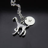 Giraffe Necklace, Silver Giraffe Charm, Animal Charm, Personalized Gift, Gift for Her, Gift for Mom, Best Friend Gift, Coworker Gift