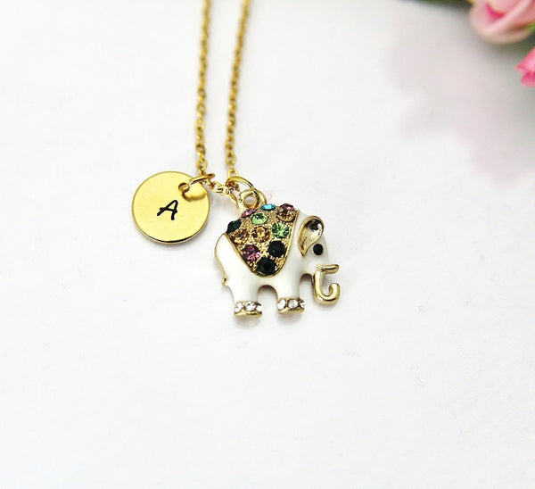 Elephant Necklace, Gold Elephant Charm Necklace, Elephant Charm, Animal Charm, Pet Gifts, Personalized Gift, Best Friend Gift, Coworker Gift
