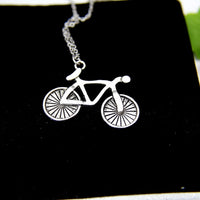 Best Christmas Gift, Silver Bicycle Charm Necklace, Bicycle Charm, Sports Charm, Biker Charm, Biker Gifts, Best Friends Gift, N241