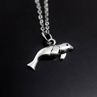 Seal Necklace Silver Seal Charm Necklace Seal Charm Seal Jewelry Biologist Gift Biology Necklace Personalized Necklace Initial Charm