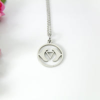 Stainless Steel Agnya Charm Necklace,  Ajna Charm, Chakra Charm Necklace, Yoga Charm Necklace, Yoga Gift, Christmas Gift, N569