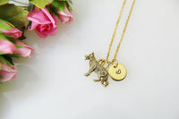 German Shepherd Necklace, Gold German Shepherd Charm Necklace, Dog Breed Charm, Animal Charm, Personalized Gift, Christmas Gift, N474